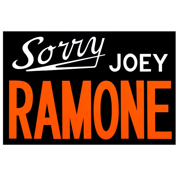 Adam McEwen, Sorry Joey Ramone, 2012.