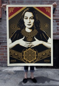 Shepard Fairey, Peace and Justice, 2013. 