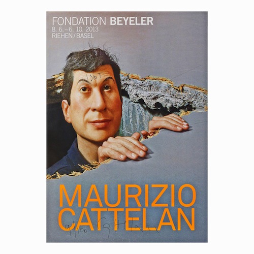Maurizio Cattelan, untitled (poster for Fondation Beyeler exhibit), 2013.