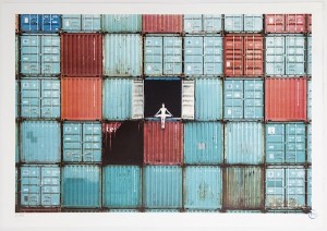 JR, The Ballerina in Containers, Le Havre, France, 2014