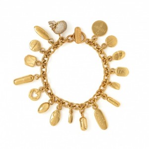 Damien Hirst — Pill Bracelet with Diamond Skull, Yellow Gold