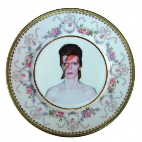 David Bowie x Altered Antique Ceramic Plate – Large plate 1
