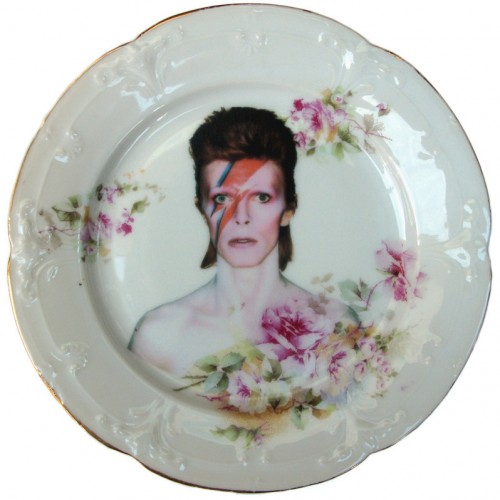 David Bowie x Altered Antique Ceramic Plate – Small plate 1