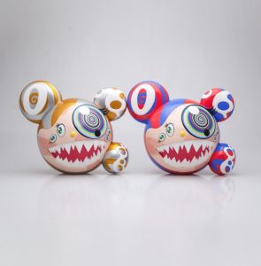 Takashi Murakami x ComplexCon Mr DOB Figure By BAIT x SWITCH Collectibles (gold + original 2 Pack)