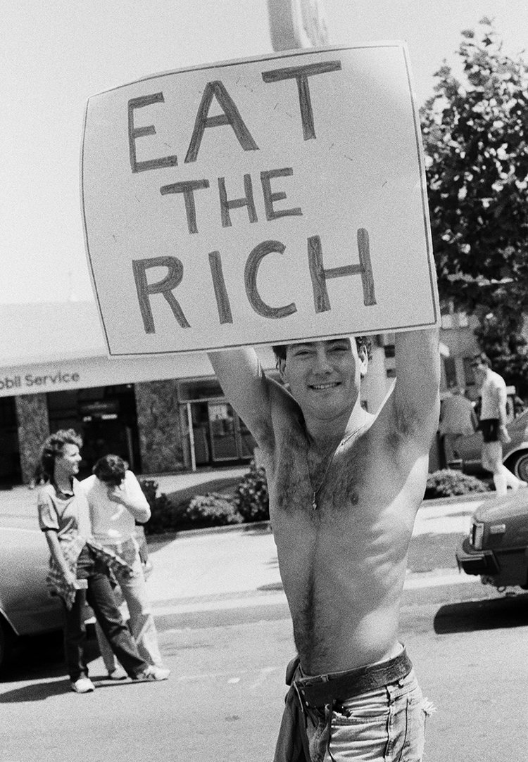 Catherine Opie - National March for Lesbian and Gay Rights, 1984 (EAT THE RICH for the Fire Island Artist Residency) - 1984/2017