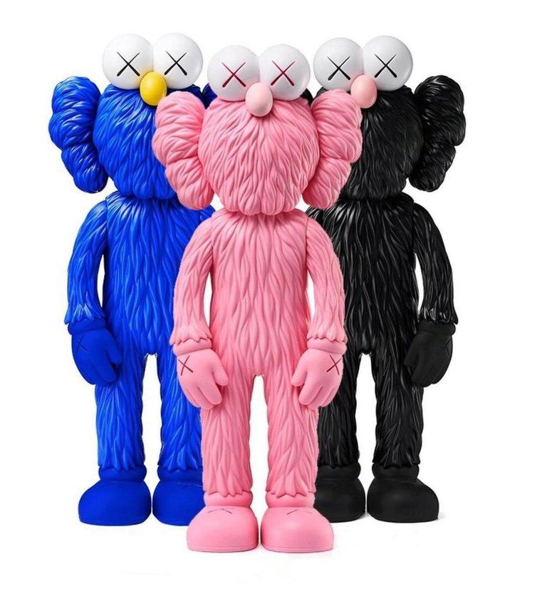 KAWS - BFF Pink, Black and Blue *SOLD* - New Art Editions