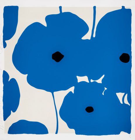 Donald Sultan – Poppies Blue – 2018