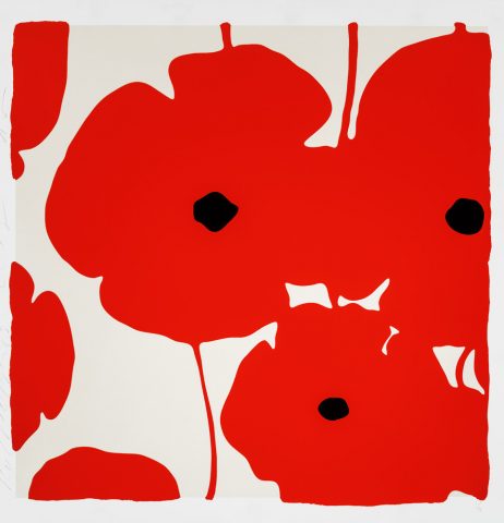 Donald Sultan – Poppies Red – 2018