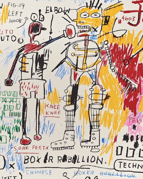 Detail from: Jean-Michel Basquiat “Boxer Rebellion” (1982-83 / 2018)