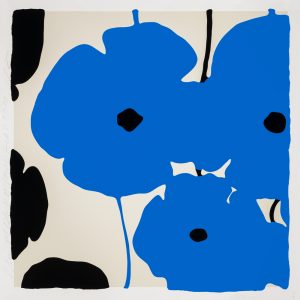 Donald Sultan - Blue & Black Poppies Feb 3 2020