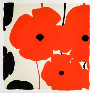 Donald Sultan - Red & Black Poppies Feb 3 2020
