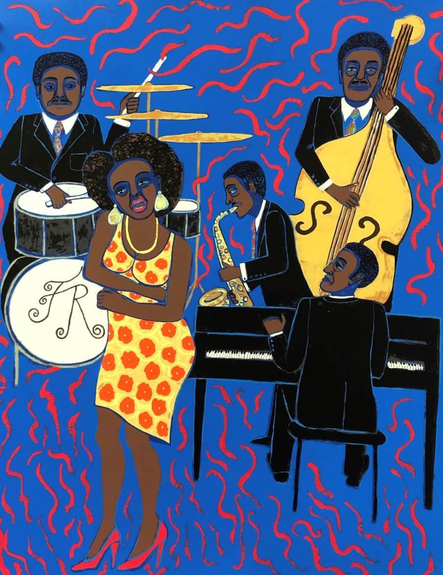 Faith Ringgold - Jazz Stories: Mama Can Sing Papa Can Blow #8: Don’t Wanna Love You Like I Do, 2007/2020