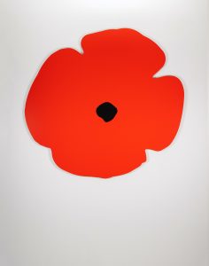 Donald Sultan - Wall Poppy (red) - 2020