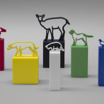Julian Opie - Animal Statuettes and Walking People Plates