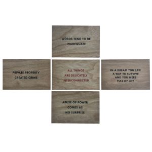 Jenny Holzer - Truisms - Wooden Postcards - 2020