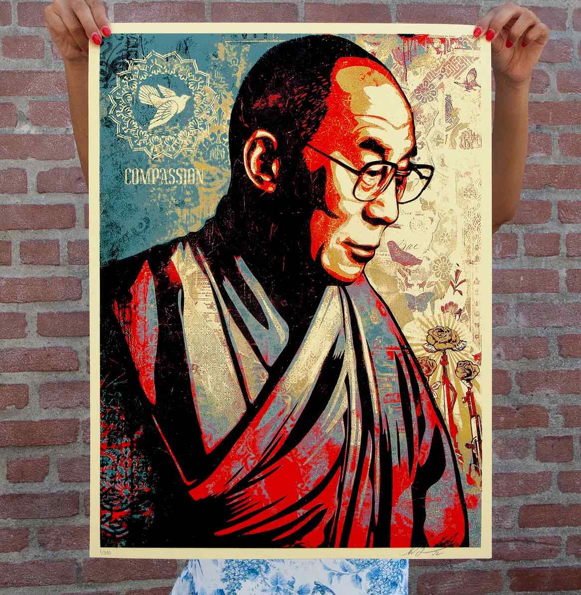 Shepard Fairey - Dalai Lama Compassion - 2022