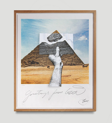 JR - Trompe l'oeil, Greetings From Giza, Pasting on Lithograph, Giza, Egypt, 2022 - 2022