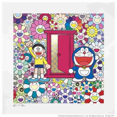Takashi Murakami x Doraemon - Nobita and Doraemon Are In The Flowers - 2023